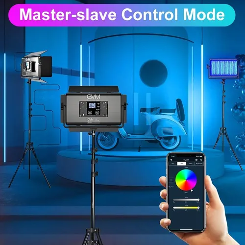Gvm - Luz De Video Led Rgb De D, Kit De Iluminación De Vid.