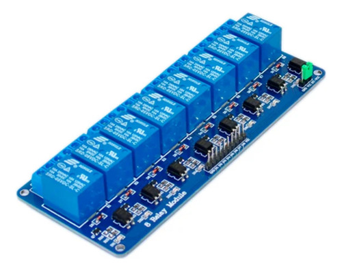 Módulo Relé 5v 8 Canales Con Optoacopladores (azul) Arduino