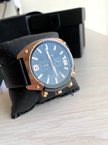 Reloj Diesel Hombre Mod. Overflow Dz4297 Cronografo Cuero