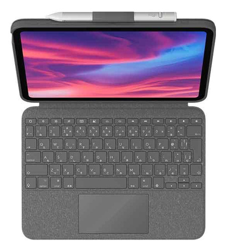 Capa Com Teclado Logitech Para iPad 10 Grafite - 920-011433 Cor do teclado Cinza