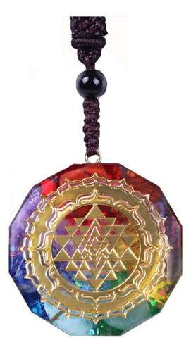 Afgqiang Colgante De Orgonita Collar Sri Yantra Geometría S