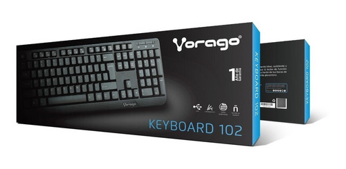 Teclado Vorago Multimedia Kb-102 Alámbrico Usb Negro/v