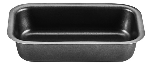 Molde Budinera Aluminio Antiadherente 25 Cm Mta Color Negro