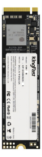 Ssd/hd Kingfast 256gb M2 Nvme 2280 - 3 Anos De Cor Preto