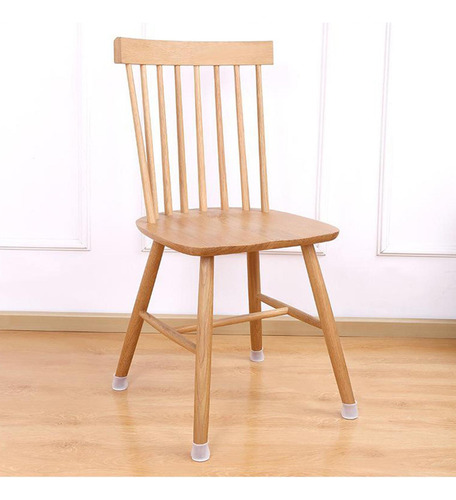 16pcs Silicón Mesa Silla Redondo Transparente (sin Fieltro)