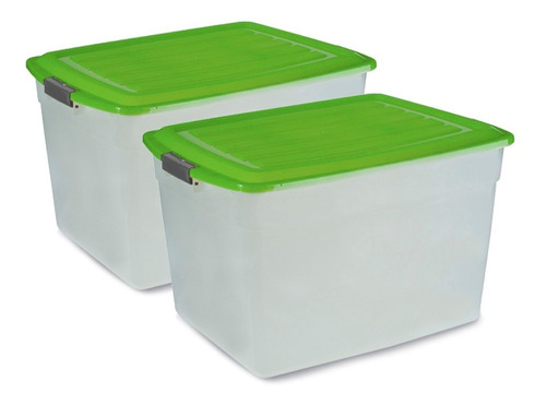 Caja Organizadora 34lts Apilable Plastica X2 - Colombraro