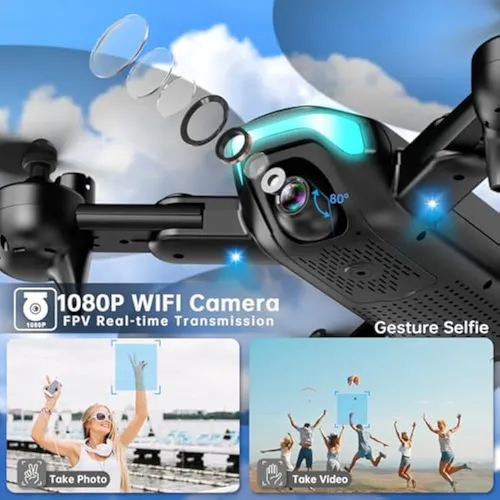 Drone Redrie Con Cámara De 1080p Para Principiantes,