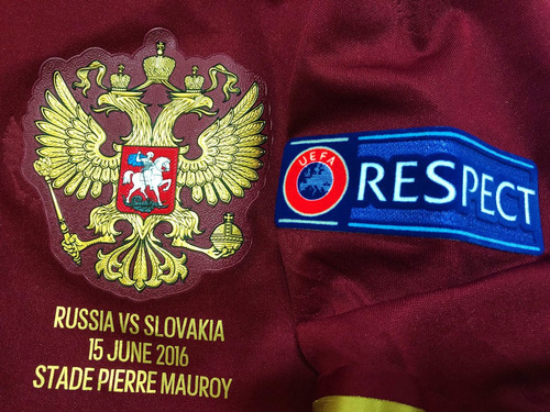 Camisa Rússia Usada Jogo Euro 2016 Dzyuba #22 Vs Eslováquia