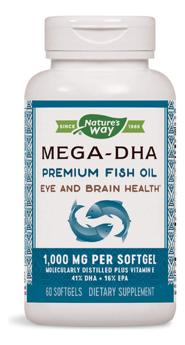 Aceite De Pescado Premium Nature's Way Mega-dha, Respalda La