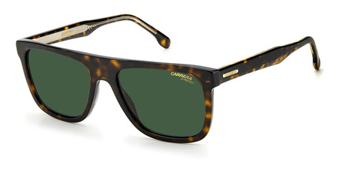 Gafas de sol solares Carrera 267/s, color marrón liso, color verde, diseño cuadrado