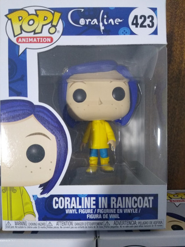 1 Coraline Colección Pop Funko Gold Gato Raincoat