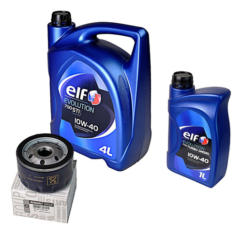 Kit Filtro + 5l Aceite 10w40 Renault Logan K9k 1.5 Dci