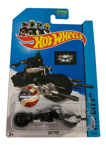 Hot Wheels Bat-pod Hw City 2014 Batman 75th Anniversary Cor Preto