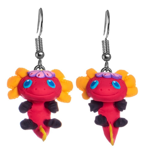 Aretes De Ajolote Chamoy - Hechos A Mano