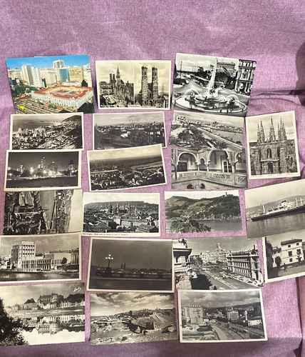 Tarjeta Postal Sellos De Europa 21 Tarjetas Postales Antigua (Usado)