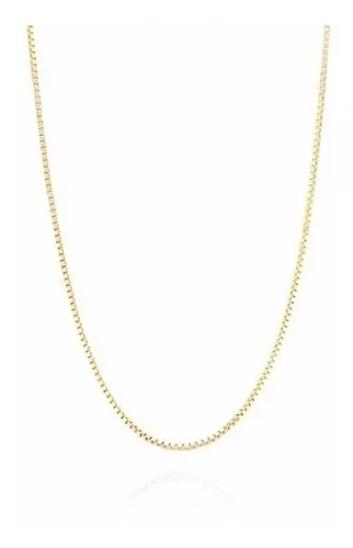 Cordão Corrente Veneziana 80cm De Ouro 18k Maciço Unissex