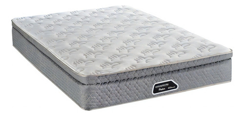 Colchón individual de resorte Dormimundo polar espuma de poliuretano colchoneta euro pillow top resorte bonell tela antiderrapante tela anti ácaros perfect slide 27cm confort firme	