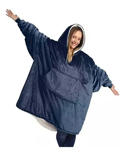 comprar Polerón Sherpa Con Capucha Chiporro Huggle Hoodie Pijama Invierno Polar