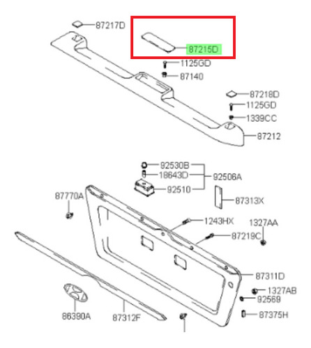 Tapa Central Spoiler Original Hyundai Tr 01 07