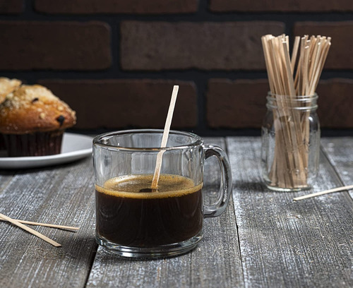 Agitadores De Cafe De Madera De Bamboo Biodegradable X 100 U Color Natural Agitador