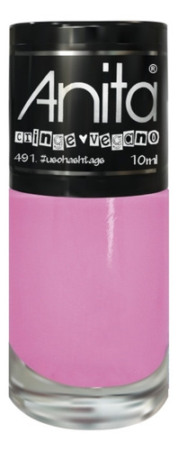 Esmalte Vegano Cringe 491 #usohashtags Anita 10ml Cor Rosa