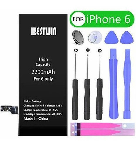 Bateria Para iPhone 6 Bateria De Repuesto Ibestwin 2200mah P