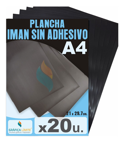 Plancha Iman Lamina Imantada A4 Sin Autoadhesivo  X20 Hojas