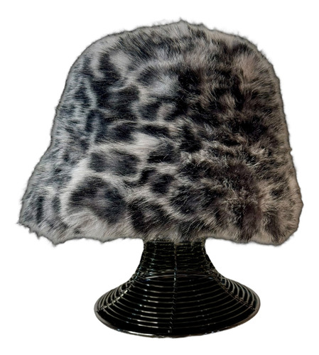 Gorros Rusos Peluche Simil Pelo Invierno Mujer Negro Unico Print