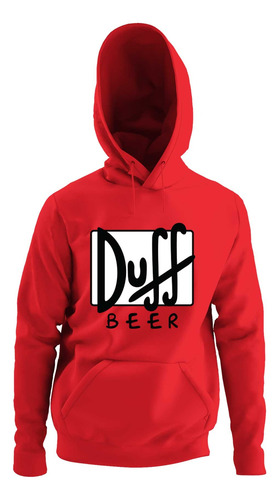 Sudadera Capucha Cangurera Hoodie Hombre Duff Beer Simpsons