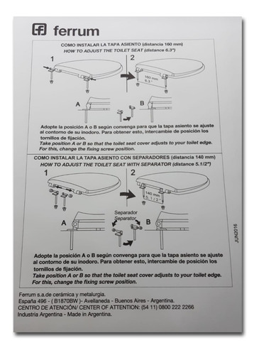 Asiento De Inodoro Ferrum Polipropileno Redondo Tsp Reforzad