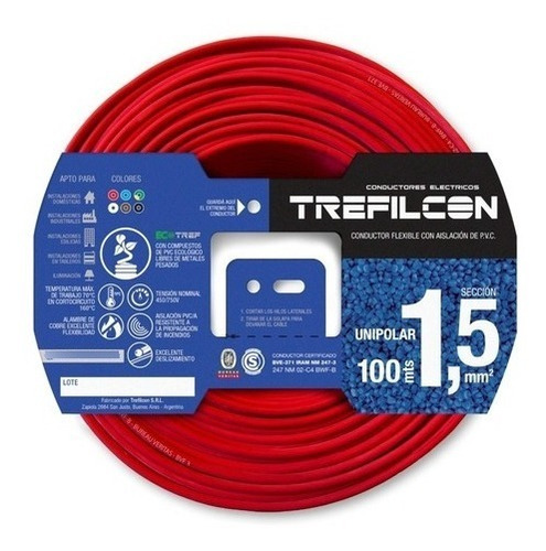 Cable Unipolar Trefilcon 1,5 Mm X Mts Normalizado