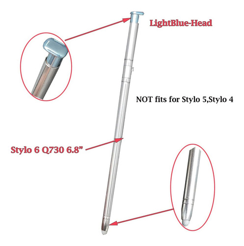 Stylo 6 Pen Repuesto De Lápiz Óptico Táctil Azul Claro
