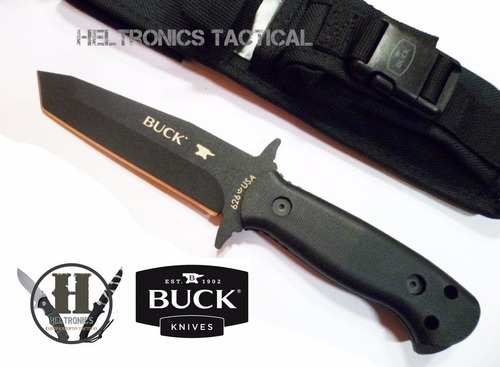 Cuchillo Tactico Buck Knives Intrepid Xl Black C Vaina Orig