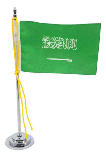 Mini Bandeira De Mesa Arábia Saudita 15 Cm