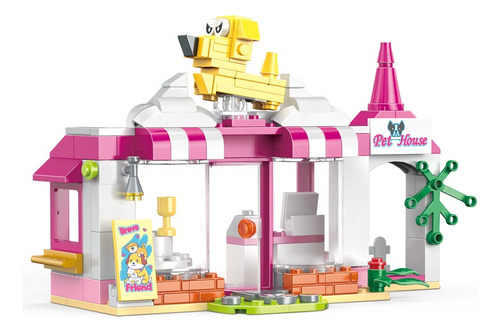 Bloques Para Armar Cogo Girls Pet Casa De Mascotas 244 Pzs