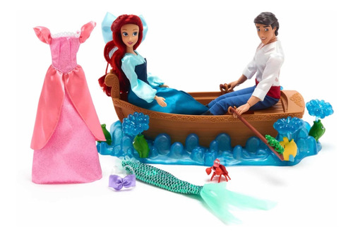 Set Kiss The Girl Canoa Sirenita Ariel Disney Store Original