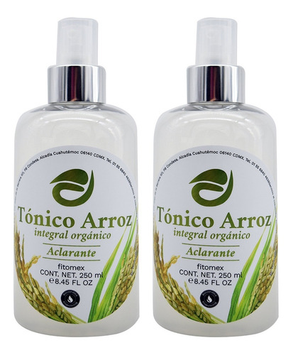 Tónico Agua De Arroz Orgánico (2 Pzas) Aclarante Rosácea