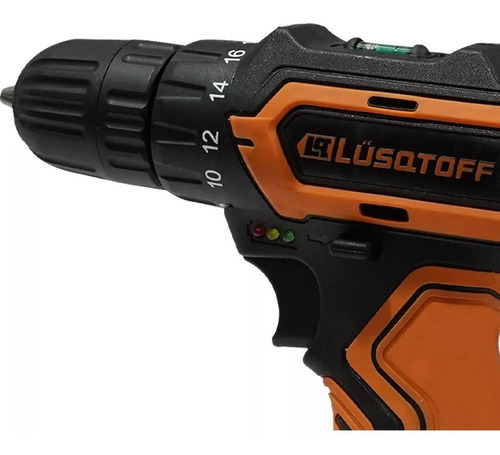 Taladro Atornillador Inalámbrico Impacto 12v Lüsqtoff Ø10 Mm Color Naranja