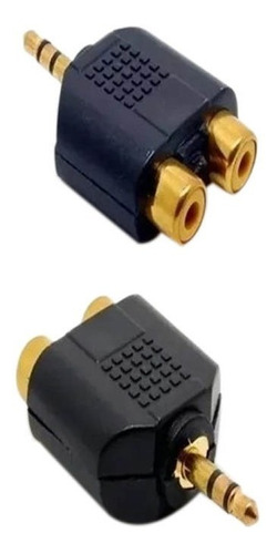 Adaptador Convertidor Plug 3.5mm Macho A Dos Rca Hembra