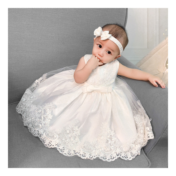 Vestido Blanco Con Lazo Para Niñas | MercadoLibre ???? Vestido Blanco Con Lazo Para Niñas | MercadoLibre ????