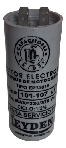 Capacitor Elect Para Arranque Motocompresores 101-107 Uf