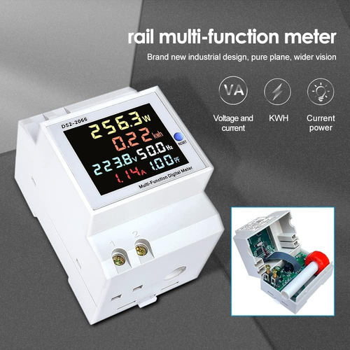 Voltímetro Digital Lcd Ac Amperímetro Ac40-450v Multímetro 6