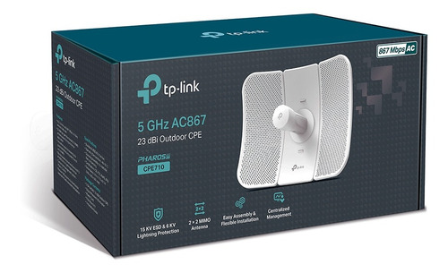 Imagen 4 de 4 de Antena Punto A Punto Tp-link Cpe710 5ghz Poe Exterior 23dbi