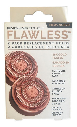 Flawless Finishing Touch Cabezales Repuesto Depiladora Oro Color Rosa