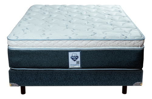 Colchón King Size Con Box Spring Air Gibson Más 2 Blancos