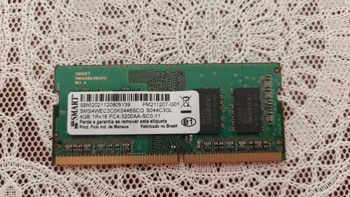 Memoria Ram Ddr4 3200mhz 4gb Smart Notebook Sodimm (Usado)