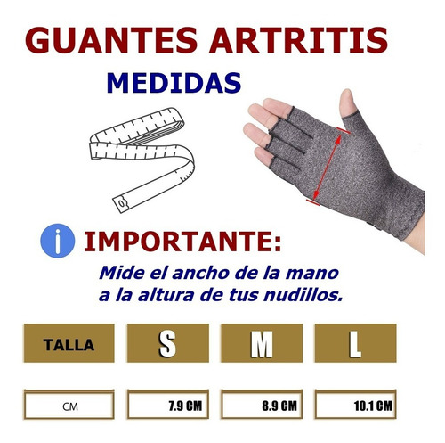 Imagen 8 de 8 de Guantes Para La Artritis Elasticados