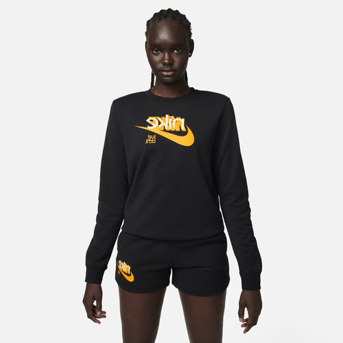 Polerón Nike Sportswear Club Fleece Negro Mujer