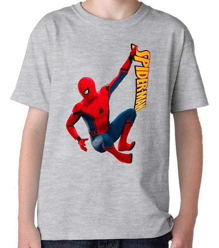  Remera Camiseta Algodon Spiderman En Varios Colores