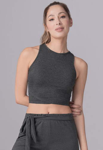 Crop Top Mujer Negro 87349